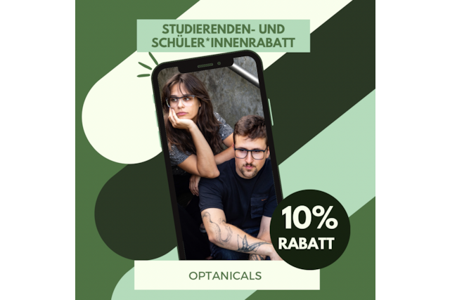 Bild von ⭐️ 10% Brillenrabatt für Studierende und Schüler*i